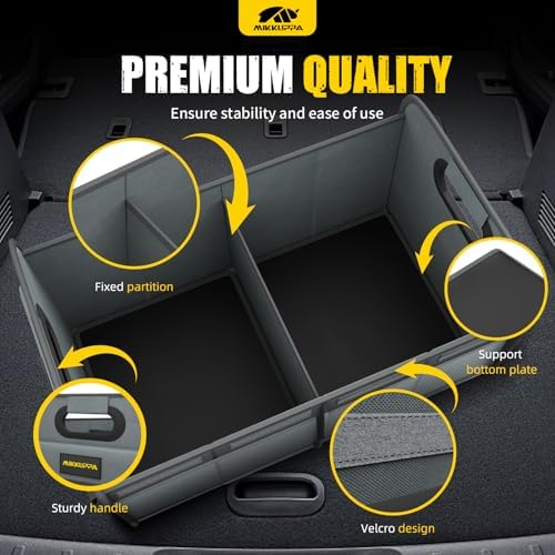 MIKKUPPA Car Trunk Organizer - 75L Foldable Car Storage - Image 4