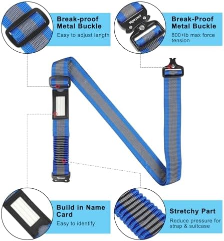 Vigorport Luggage Straps for Suitcases TSA Approved Suitcase Belt - Image 4