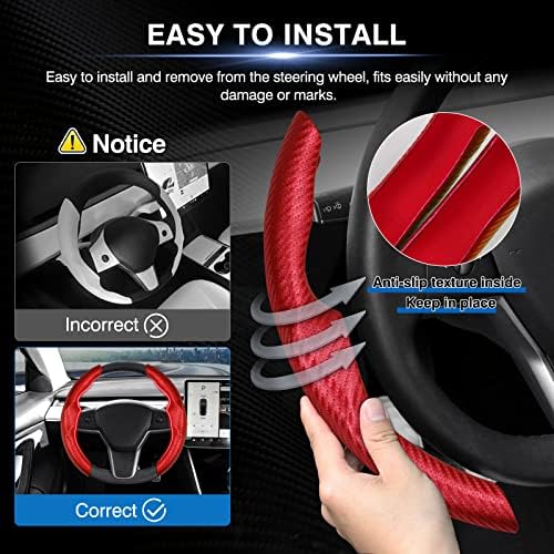 Canvcle Steering Wheel Cover for Tesla Model 3/Y 2016-2025 2026 - Image 6