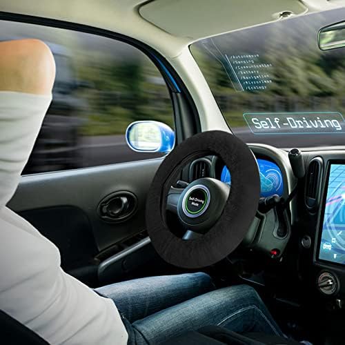 7PCS Set car Interior Aesthetic Accessories, Fluffy 15 inch Steering Wheel Cover - Image 2