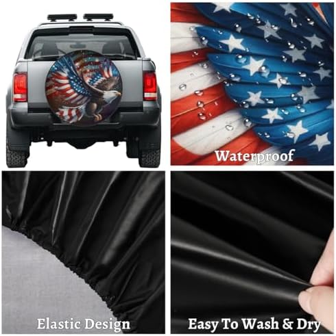 Eagle Spare Tire Cover 16in Spare Wheel Covers Tire Storage Cover - Image 4