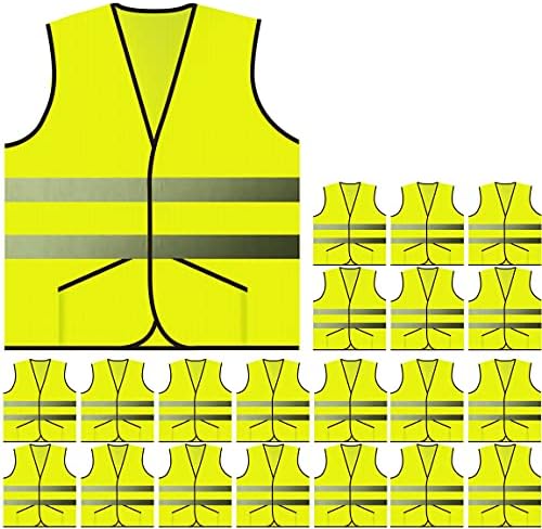 PeerBasics Pocket Safety Vest Bulk Pack Reflective High Visibility Men Women by PeerBasics
