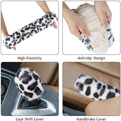 Accmor Fuzzy Car Steering Wheel Cover, Universal Fit Fur Auto Wheel Cover & - Image 3