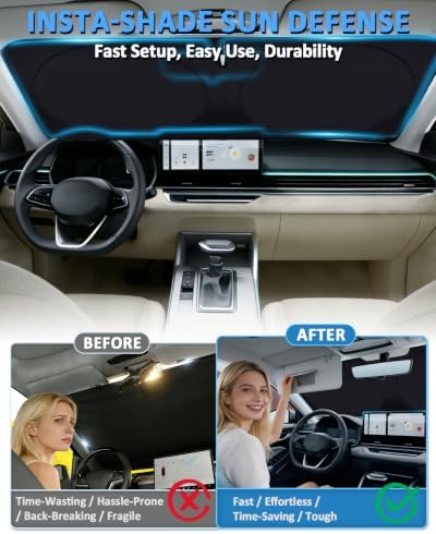 Windshield Sunshade for 2021-2025 2026 GMC Yukon/Yukon XL Window Shades - Image 3