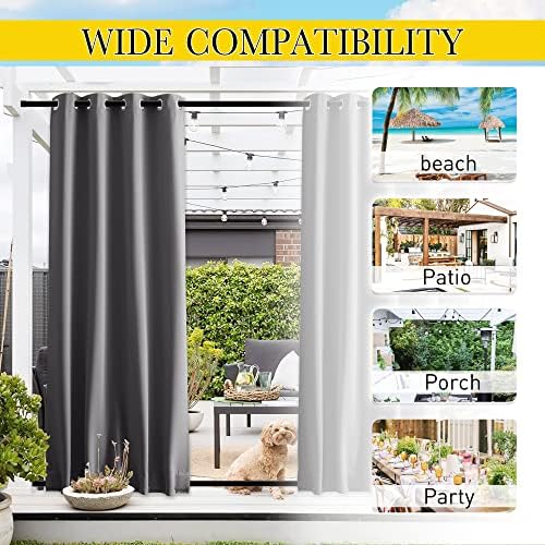 NICETOWN 2 Panels Outdoor Curtains - Image 6
