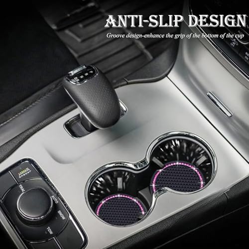 4PCS Bling Cup Holder Coaster, 2.75 Inch Auto Car Cup Holder Insert Coasters - Image 3