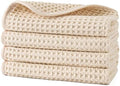 POLYTE 430 GSM Poly Blend Microfiber Waffle Wash Cloth Face Towel, 13x13 in by Polyte