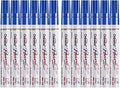 Overseas 12 Blue Paint Pens Permanent Markers, Oil Based Paint Markers by Overseas