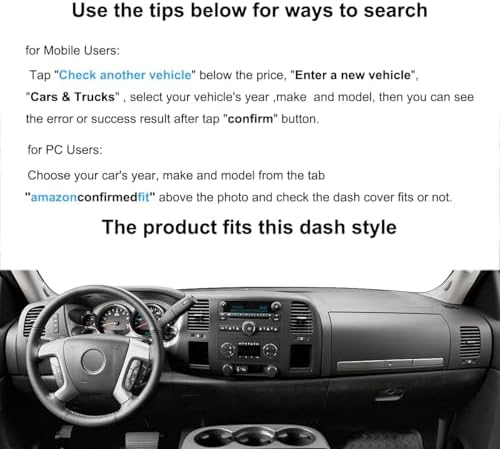 Dash Cover Mat for 2007-2013 Chevy Silverado 1500 LT/WT Y74 - Image 3