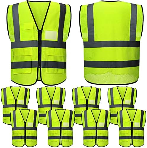JenPen 10 Pcs Reflective Safety Vests by JenPen