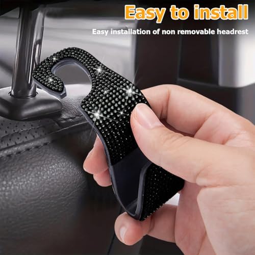 Zpana 4PCS Bling Car Seat Headrest Hooks, Vehicle Back Seat Purse Handbag - Image 4