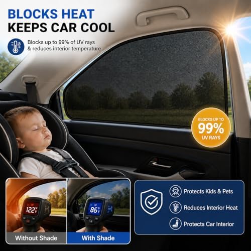 Car Window Shades for 2021-2025 Subaru Outback Rear Window Mesh Sun Shade - Image 2