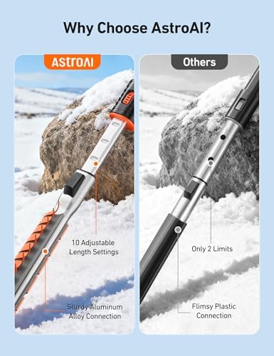 AstroAI 46" Extendable 3-in-1 Snow Brush & Ice Scrapers - Image 3