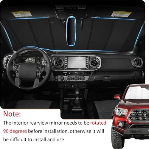 KUST Windshield Sun Shade for Honda CRV 2023-2025 2026 Foldable Thicken Window - Image 2