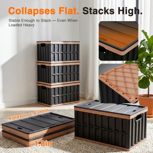 Citylife 4PC 64L Collapsible Storage Bins - Image 5