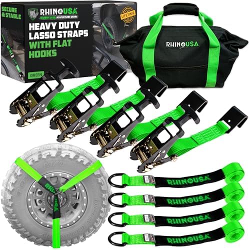 Rhino USA Car Hauler Tie Down Straps by RhinoUSAInc