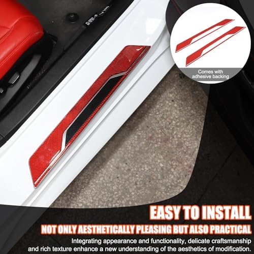2PCS Car Door Sill Protector, Automotive Door Entry Guard Compatible - Image 7