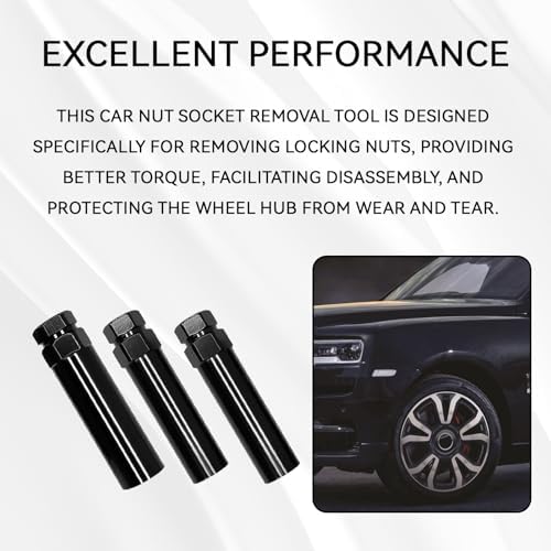 Small 6 Spline Lug Nut Socket Set 6 Spline Lug Nut Key Wheel Lock Key Removal - Image 4