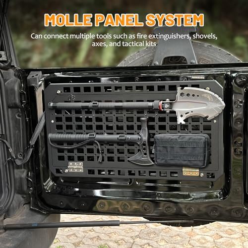 Tailgate Table Rear Foldable Cargo Shelf Aluminum Alloy Storage Shelf MOLLE - Image 3