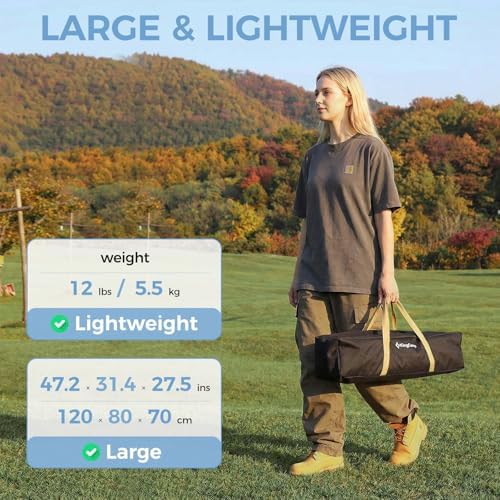 KingCamp Large 47" Folding Camping Table, Lightweight Outdoor Table 176 Lbs - Image 4