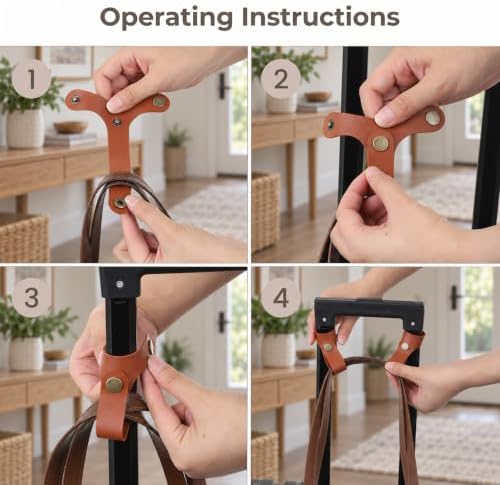 4Pcs Leather Luggage Straps for Carry On Bag, Suitcase Connector Straps - Image 3
