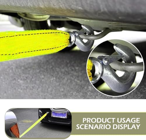Car Tow Strap with Hooks, 20Ft Nylon Emergency Recovery Towing Strap, 30000 lbs - Image 5