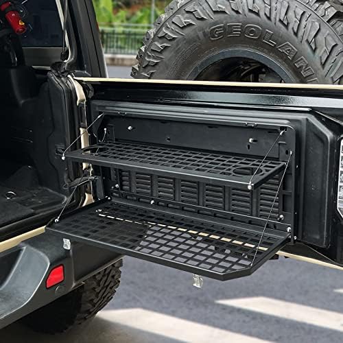 Tailgate Table Rear Foldable Cargo Shelf Aluminum Alloy Storage Shelf MOLLE - Image 4