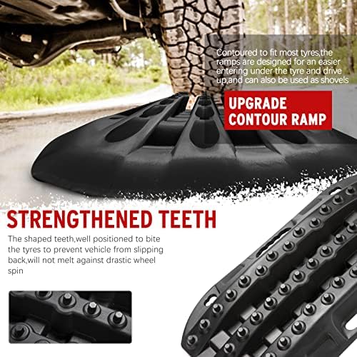 BUNKER INDUST Off Road Traction Boads, Snow Ramps-Black Tire Traction Tool - Image 4