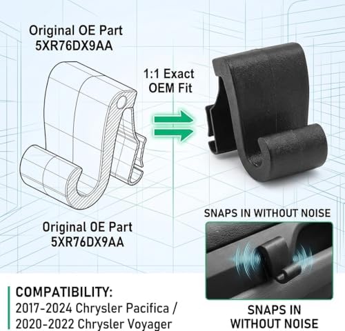 Window Shade Hook Clips for 2017-2024 Chrysler & Pacifica 2020-2022 Voyager - Image 2