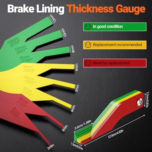 Preciva Tire Tread Depth Gauge & Brake Lining Gauge Set, Digital Tire Depth - Image 3