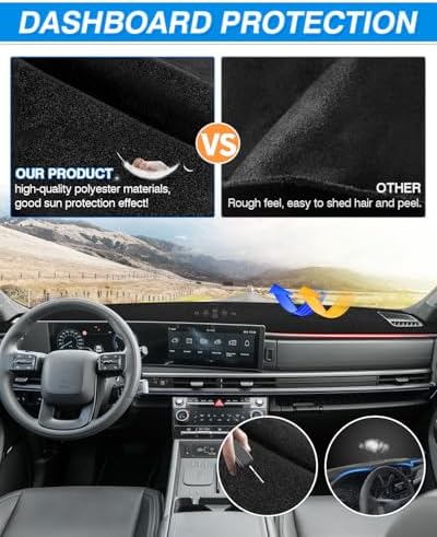 CARTIST Dash Cover for 2024-2026 Hyundai Santa Fe Dashboard Cover Mat - Image 4