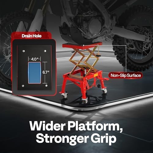 VIVOHOME 350 Lbs Hydraulic Motorcycle Lift Table Motorcycle Scissor Jack - Image 6
