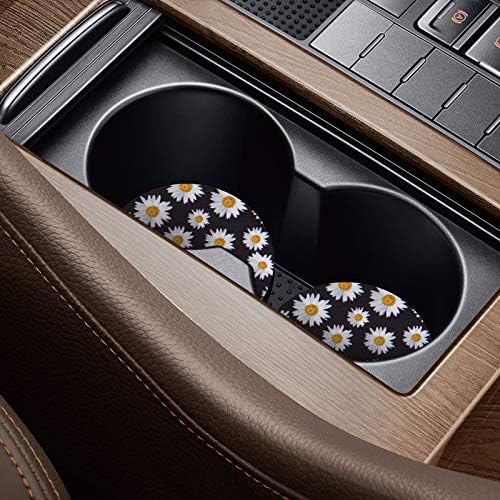 tifanso 2PCS Daisy Non-Slip Car Cup Holder Coasters - Image 6