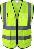 XIAKE Reflective Safety Vest for Men & Women High Visibility Class 2 Vest by XIAKE