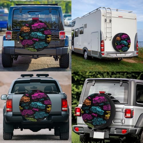 Colorful Fun Truck Spare Tire Cover Dust-Proof Wheel Protector - Image 6