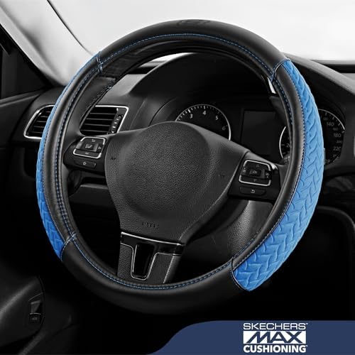 Skechers Steering Wheel Cover, Max Cushioning Leather Steering Wheel Cover - Image 2
