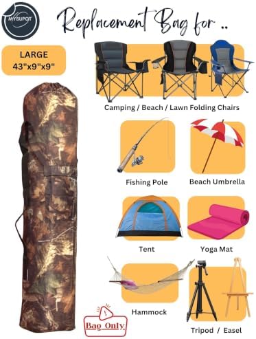 43"x9"x9" Replacement Bag for Folding Camping Chair, Camp Chairs, Yoga Mat - Image 5