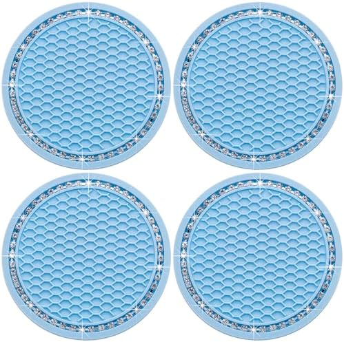 4PCS Bling Cup Holder Coaster, 2.75 Inch Auto Car Cup Holder Insert Coasters by MEAJOO
