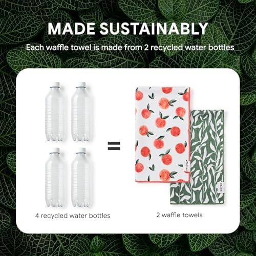 RECYCO Waffle Kitchen Towel Set of 2 - Image 5