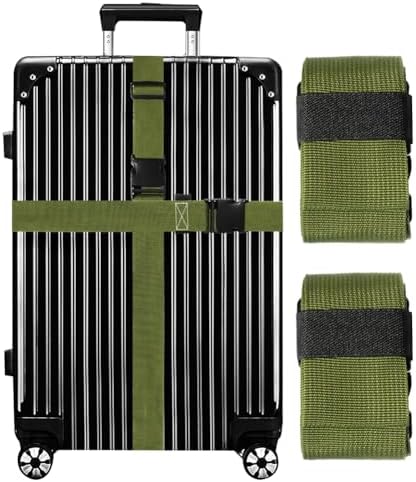 Luggage Straps for Suitcases TSA Approved-2 Pack Bright Personalized Luggage by GOWRAPS
