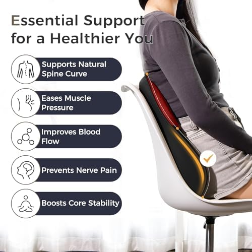 Coverado Lumbar Support Pillow for Car, Ergonomic Memory Foam Back Pillow for - Image 3