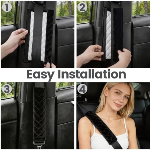 Amooca 2 Pack Seat Belt Covers Soft Shoulder Pad - Image 5