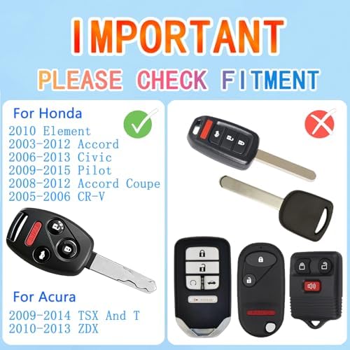 Key Fob Shell for Honda Accord, Civic EX, - Image 3