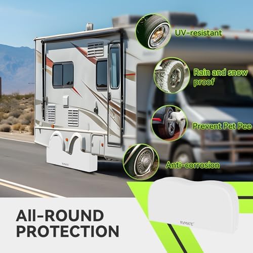 RVMATE RV Tire Covers, Dual Axle Wheel Cover, 2 Pack, Fit 30"-33" Dia. Tire - Image 2