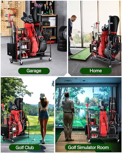 FHXZH Golf Bags Storage Garage Organizer - Image 2