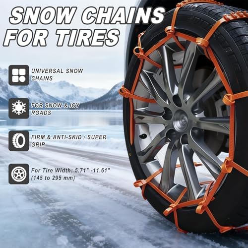 10PCS Anti-Slip Snow Tire Chains, Reusable Zip Tie Snow Chains - Image 4