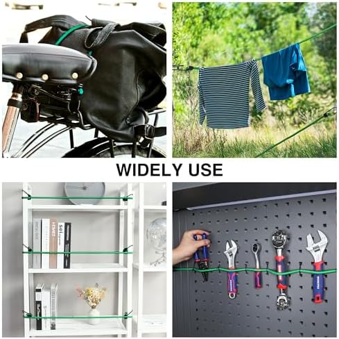 WORKPRO 24" Bungee Cords with Hooks, 4 Pack Heavy Duty Outdoor Bungee Strap - Image 6