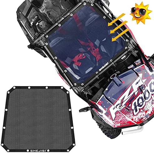 SHEJISI RZR Soft Top Sunshade Mesh Net, Enhanced Cab Top Soft Window Shield Net by SHEJISI
