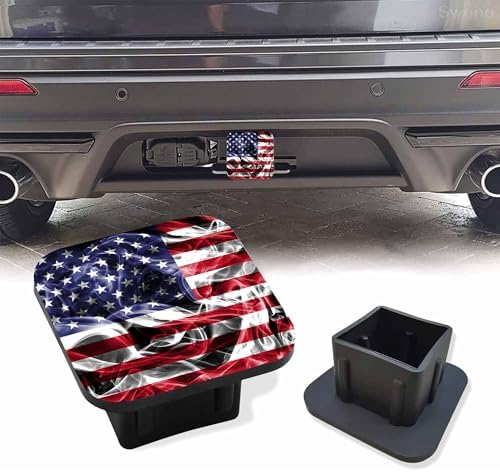 Trailer Hitch Cover, United States of America Smoke Flag Hitch Cover Rubber by Unknown