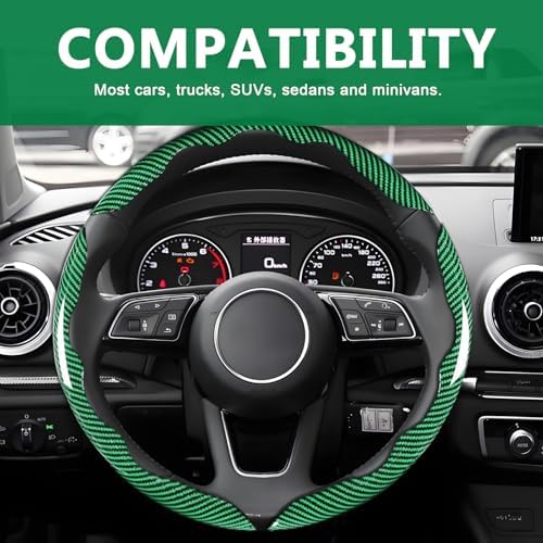 3pcs Universal Carbon Fiber Steering Wheel Cover - Image 7